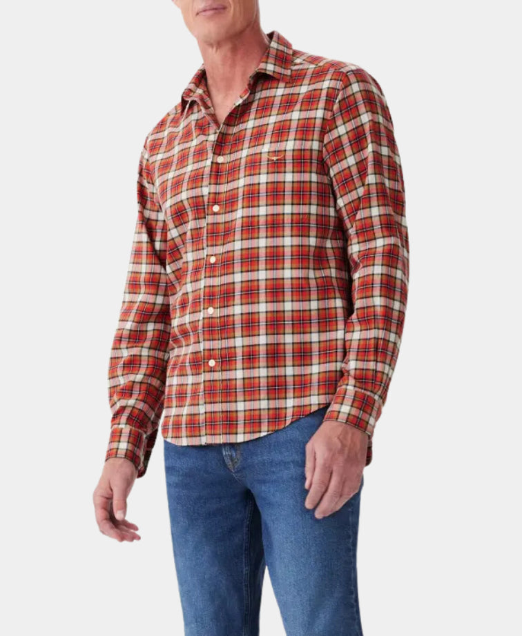 RMW Classic L/S Shirt - Red Navy Cream