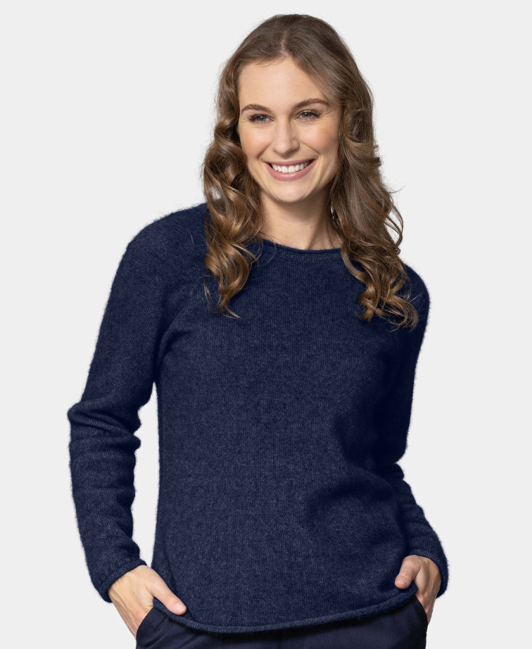 Noble Wilde Womens Rutland Raglan Crew - Maritime