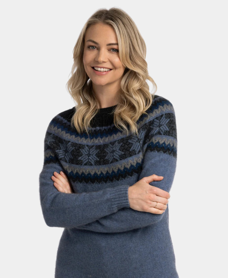 Noble Wilde Womens Norwdarn Sweater - Bahama Base