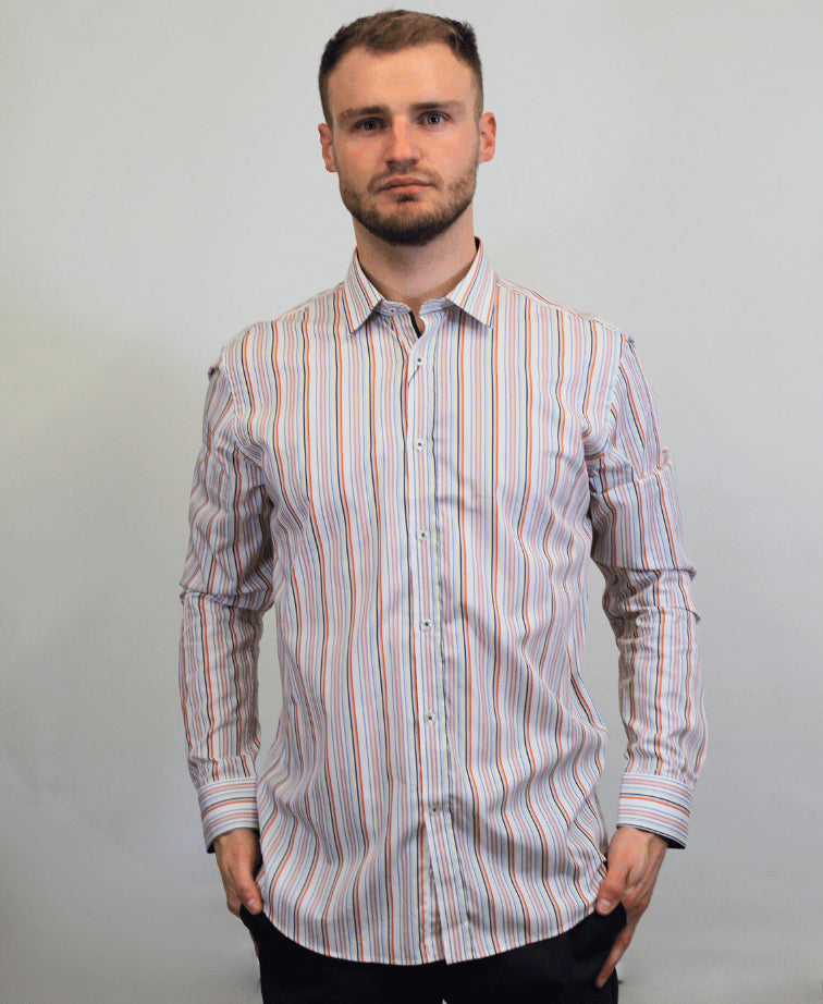 T&R Shirt L/S Stripe Print - Stripe