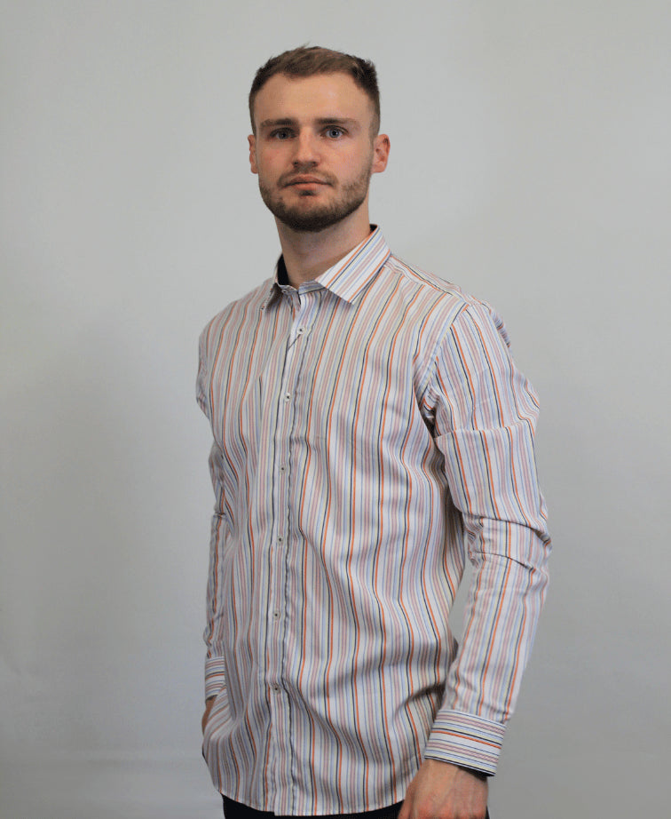 T&R Shirt L/S Stripe Print - Stripe