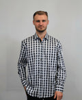 Franco Negretti Shirt L/S Check - Cloud