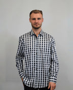 Franco Negretti Shirt L/S Check - Cloud