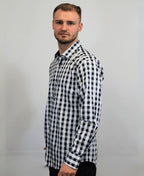 Franco Negretti Shirt L/S Check - Cloud