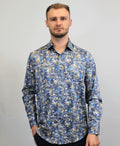 Di Nero Shirt L/S Print - Sky