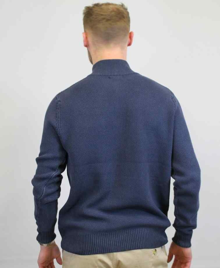 Berlin Sweat Honeycomb 1/4 Zip - Navy