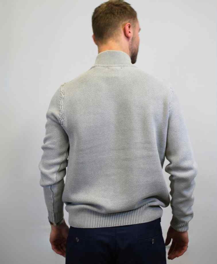 Berlin Sweat Honeycomb 1/4 Zip - Stone