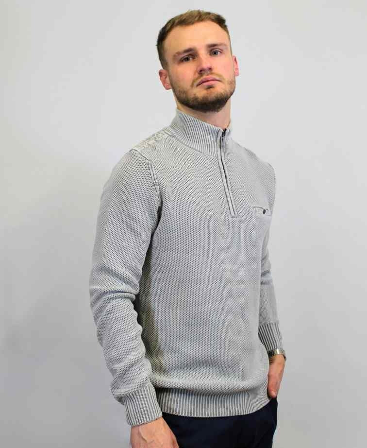 Berlin Sweat Honeycomb 1/4 Zip - Stone