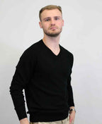 Berlin V-Neck Merino - Black