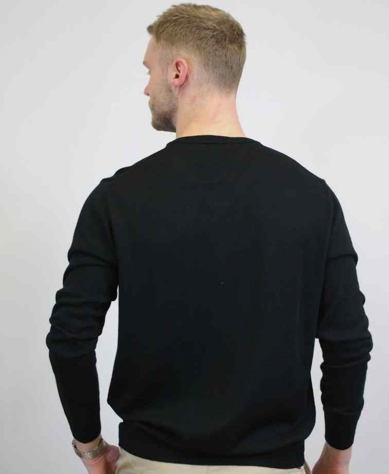 Berlin V-Neck Merino - Black