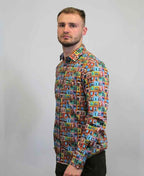 Berlin Shirt L/S City Satin Finish - Multi