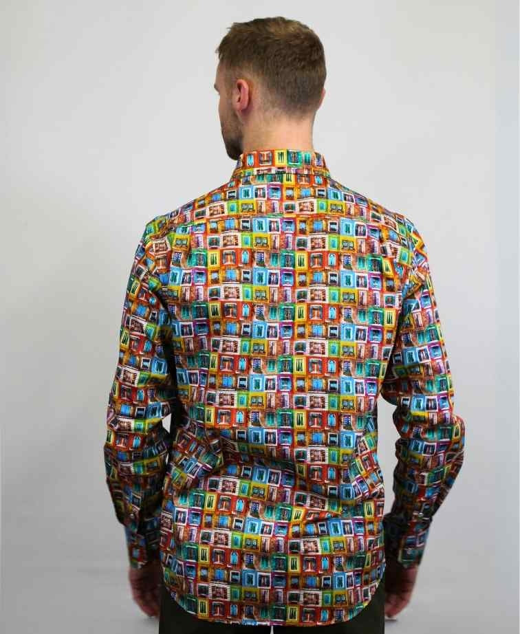 Berlin Shirt L/S City Satin Finish - Multi
