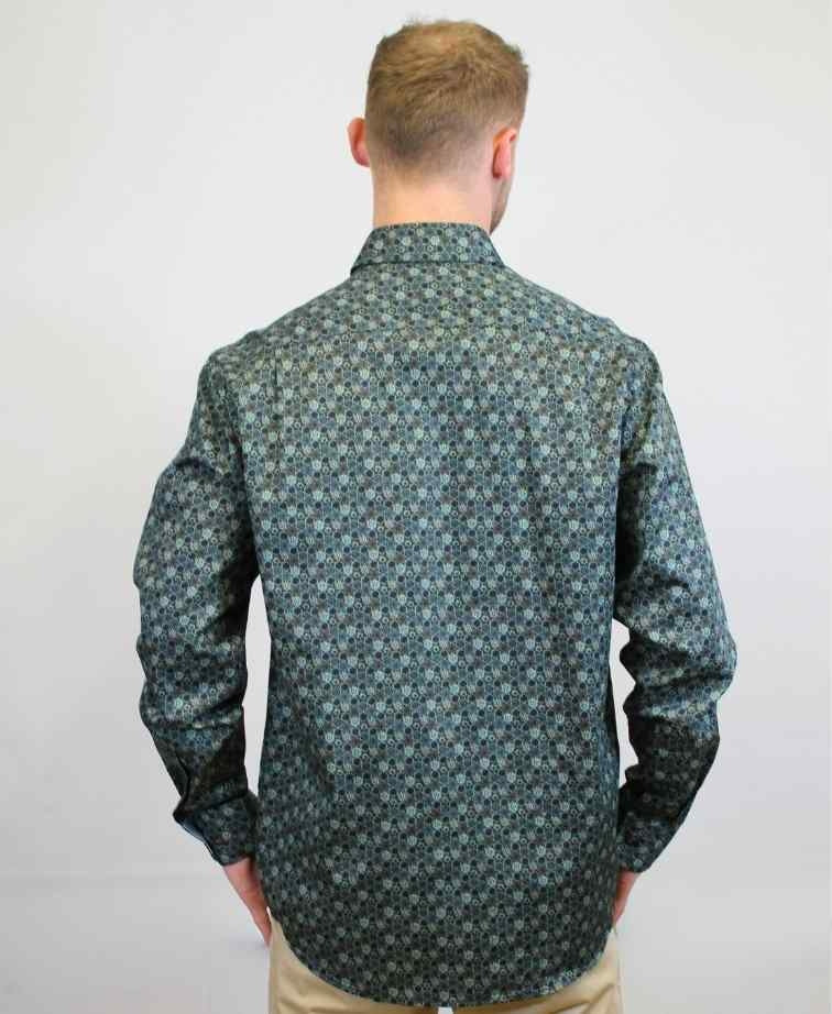 Berlin Shirt L/S Kaleidoscope Satin Print - Multi
