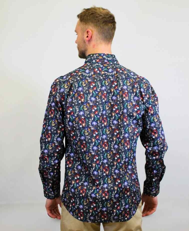 Berlin Shirt L/S Multicolour Floral Satin - Multi