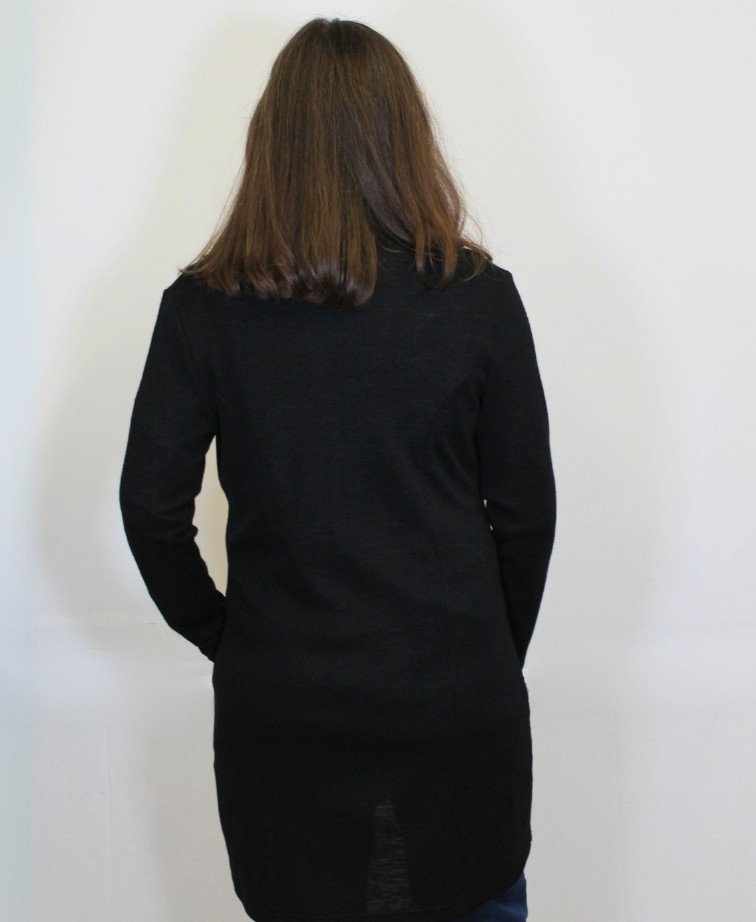 Foil Jacket Merino Longline - Black