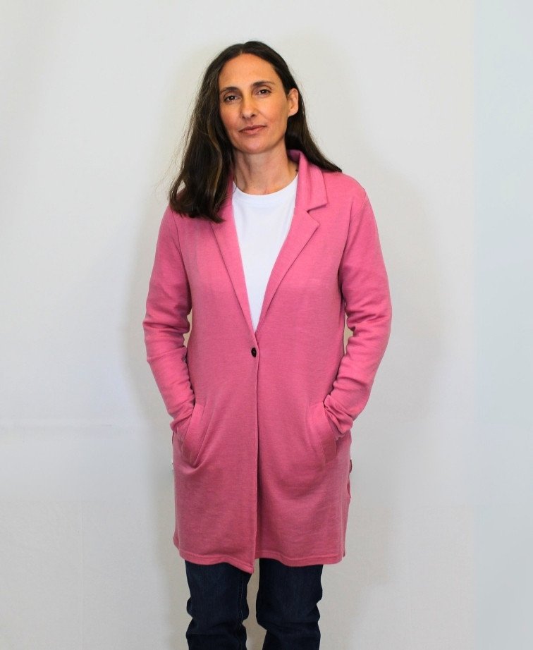 Foil Jacket Merino Longline - Wild Rose
