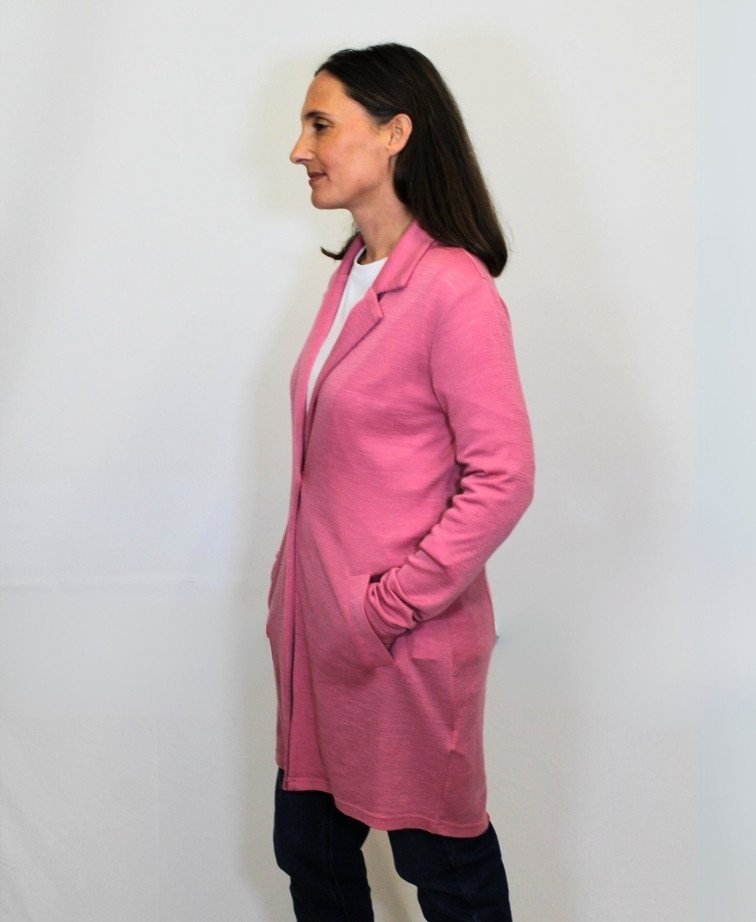 Foil Jacket Merino Longline - Wild Rose