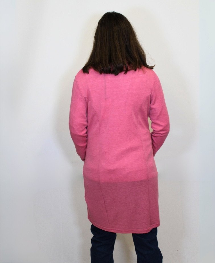 Foil Jacket Merino Longline - Wild Rose