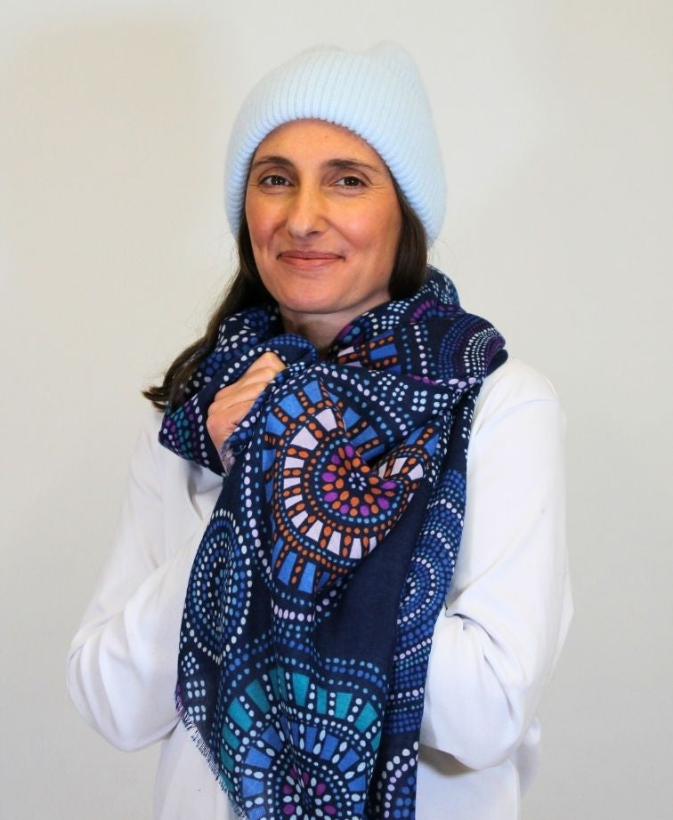 Cinnamon Creations Angora Blend Beanie - Pale Blue