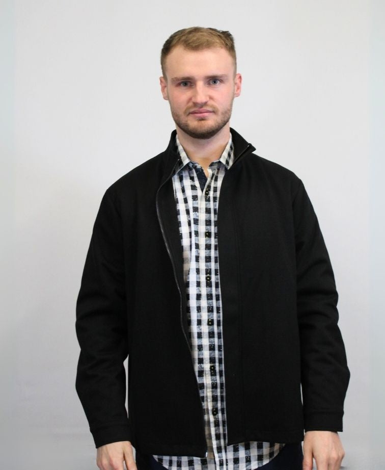 Mechmoto Jacket Zip Front Fleece Trim - Black