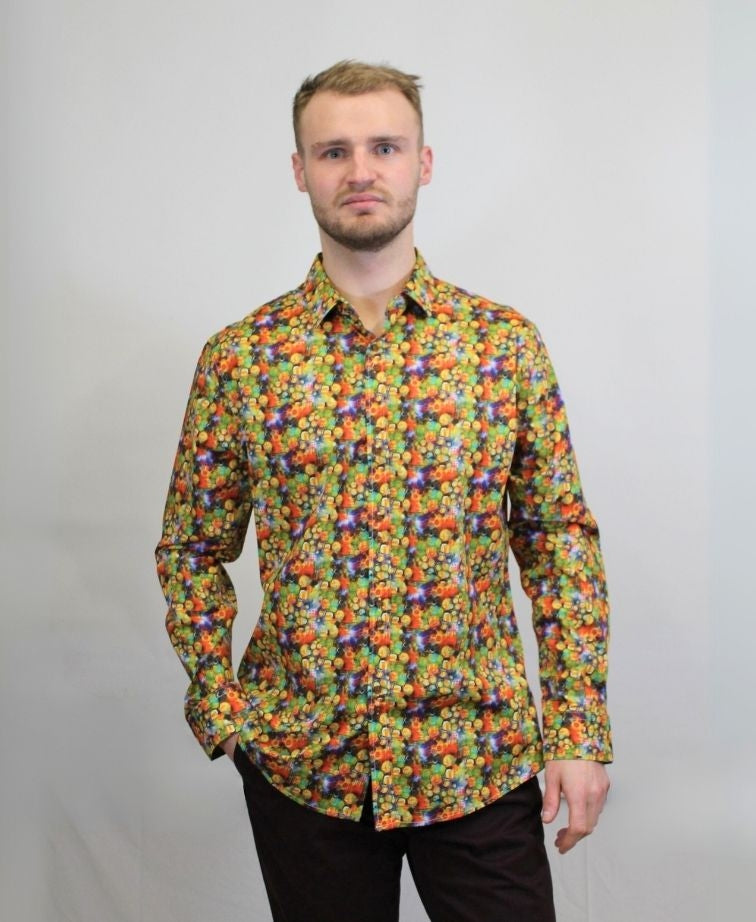 Mechmoto Shirt L/S Stretch Multi Box Pleat - Multi