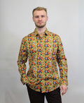 Mechmoto Shirt L/S Stretch Multi Box Pleat - Multi