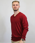Berlin V-Neck Merino - Tabac