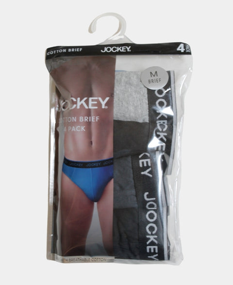 Jockey Brief Attached Elastic 4pk - Assorted A35
