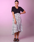 Newport Dress Hunter Print - Ivory Mix Print