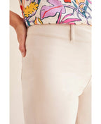 Tribal Pant High Rise Fly Front Capri - Frenchoak