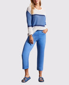 Tribal Pant 5 Pocket Pull On Capri - Bluestar