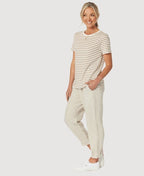 Gordon Smith Pant Sarah Rib Waist Linen - Natural