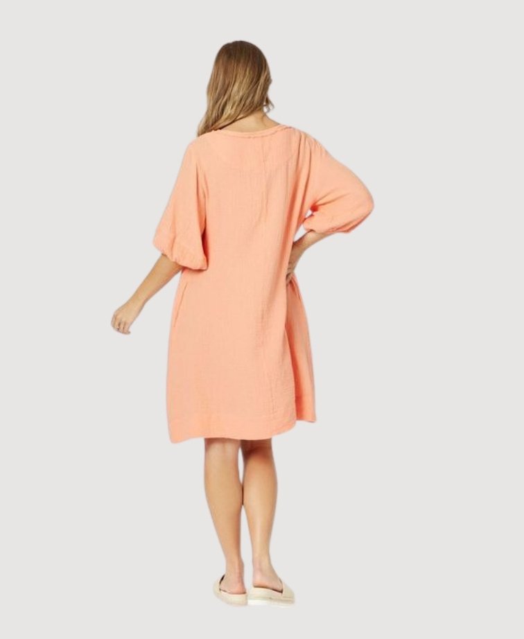 Threadz Dress Bryon Cotton - Papaya
