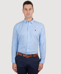 Thomas Cook Shirt L/S Linen Tailored - Light Blue