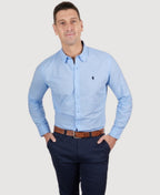 Thomas Cook Shirt L/S Linen Tailored - Light Blue