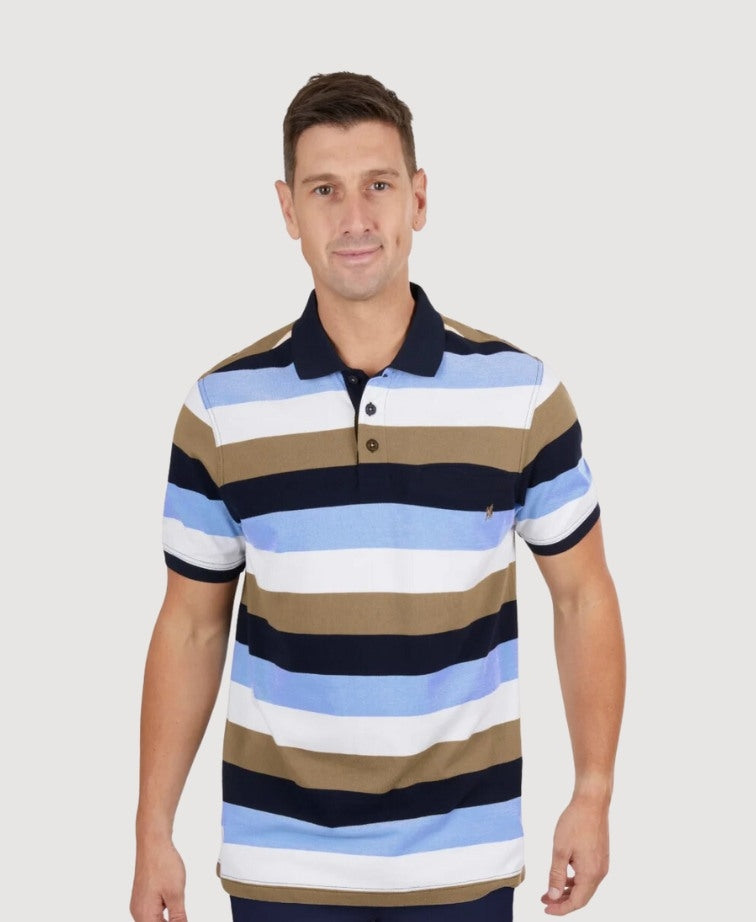Thomas Cook Polo S/S Jay - Navy/Tan