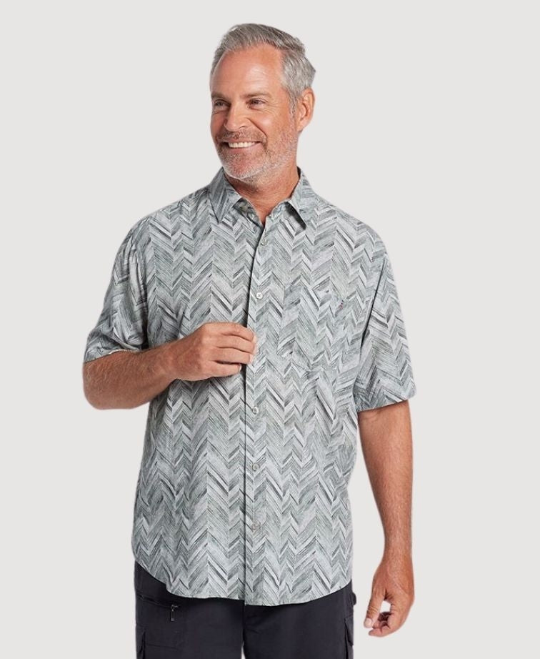 Breakaway Shirt Rolo Bamboo - Leafy