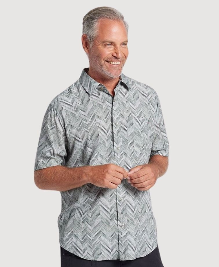 Breakaway Shirt Rolo Bamboo - Leafy