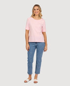 Vassalli Tee Boat Neck - Light Pink