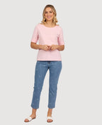 Vassalli Tee Boat Neck - Light Pink