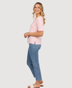 Vassalli Tee Boat Neck - Light Pink