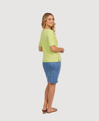 Vassalli Tee Boat Neck - Apple
