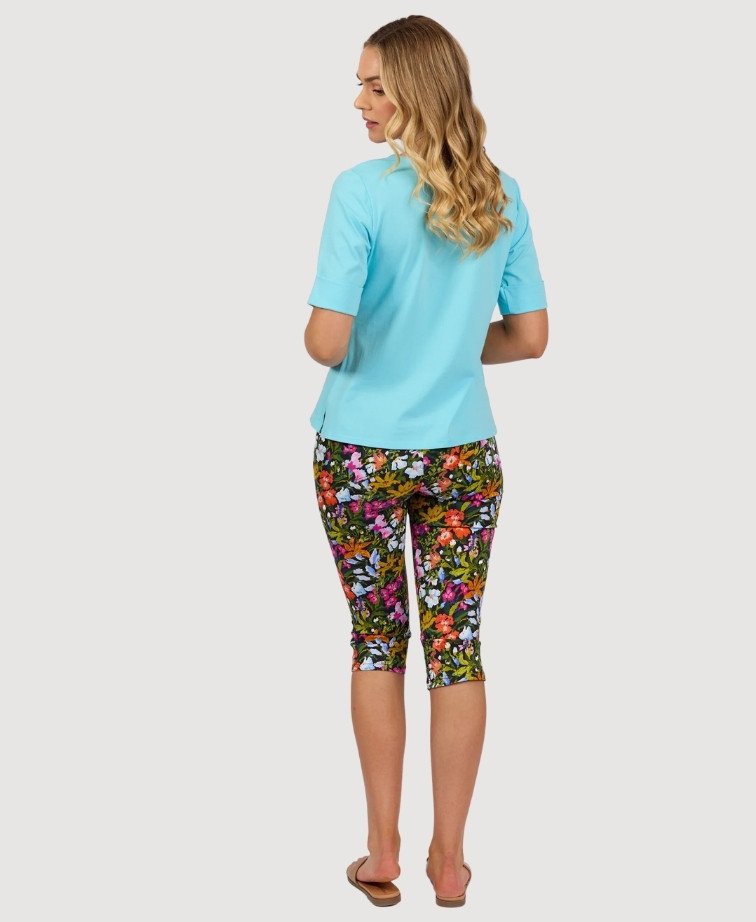 Vassalli Tee V Neck - Caribbean