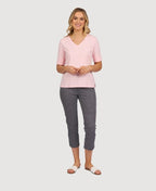 Vassalli Tee V Neck - Light Pink