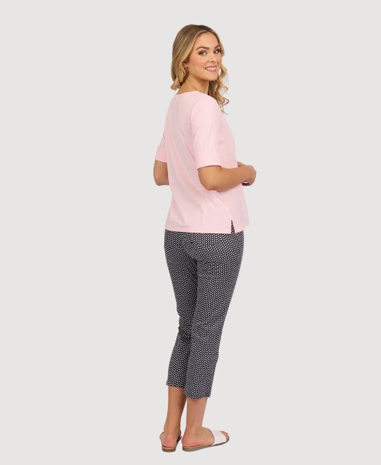 Vassalli Tee V Neck - Light Pink