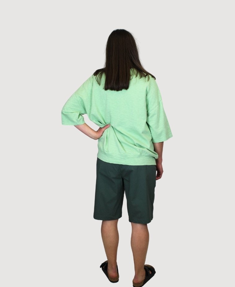 Esplanade Short Classic Split Hem Cotton/Nylon - Viridian