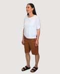 Esplanade Short Classic Split Hem Cotton/Nylon - Ginger