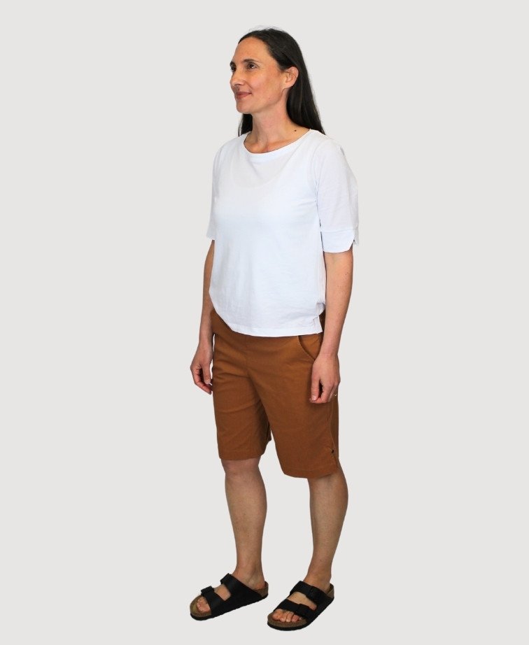 Esplanade Short Classic Split Hem Cotton/Nylon - Ginger