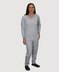 La Boutique PJ V-Neck Lux Cotton - Navy
