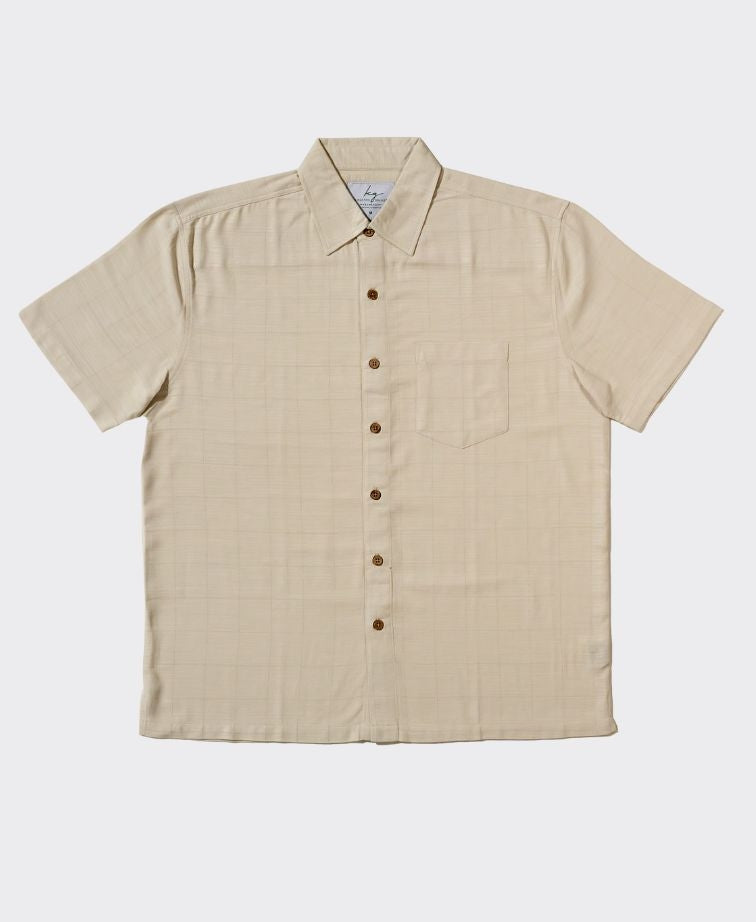 Kingston Grange Shirt S/S Bamboo Bone - Bone